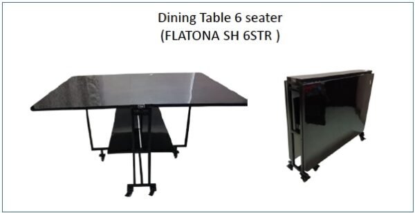 Dining Table 6 seater with Shelf